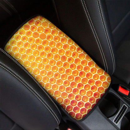 Honey Bee Hive Print Car Center Console Cover