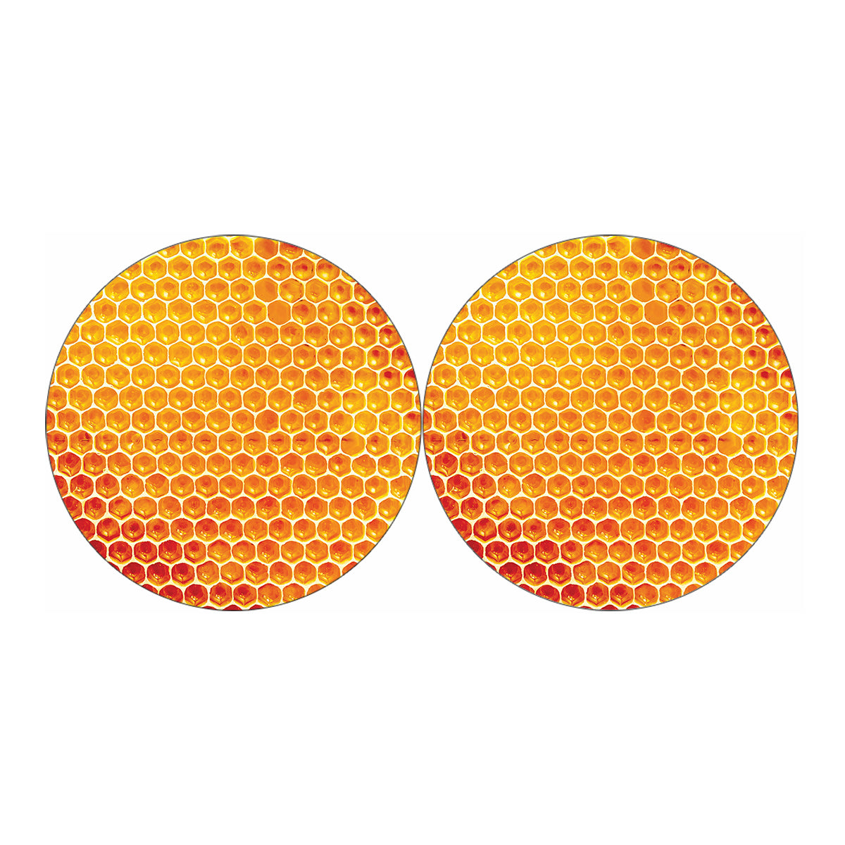 Honey Bee Hive Print Car Coasters