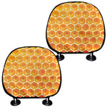Honey Bee Hive Print Car Headrest Covers