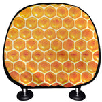 Honey Bee Hive Print Car Headrest Covers