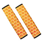 Honey Bee Hive Print Car Seat Belt Covers