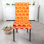 Honey Bee Hive Print Dining Chair Slipcover