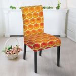 Honey Bee Hive Print Dining Chair Slipcover