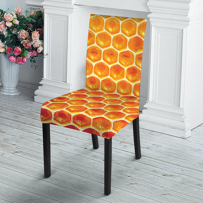 Honey Bee Hive Print Dining Chair Slipcover