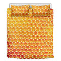 Honey Bee Hive Print Duvet Cover Bedding Set