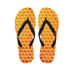 Honey Bee Hive Print Flip Flops