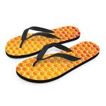 Honey Bee Hive Print Flip Flops