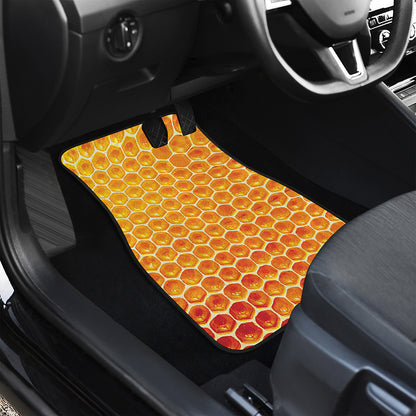 Honey Bee Hive Print Front Car Floor Mats