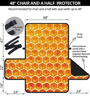 Honey Bee Hive Print Half Sofa Protector