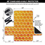 Honey Bee Hive Print Half Sofa Protector