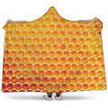 Honey Bee Hive Print Hooded Blanket