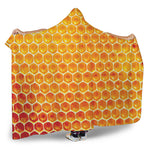 Honey Bee Hive Print Hooded Blanket