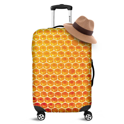 Honey Bee Hive Print Luggage Cover