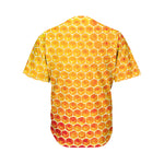 Honey Bee Hive Print Men's Baseball Jersey