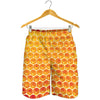 Honey Bee Hive Print Men's Shorts