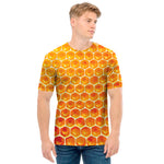 Honey Bee Hive Print Men's T-Shirt