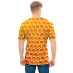 Honey Bee Hive Print Men's T-Shirt