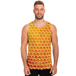 Honey Bee Hive Print Men's Tank Top