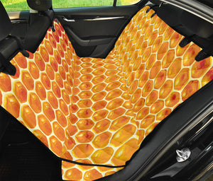 Honey Bee Hive Print Pet Car Back Seat Cover
