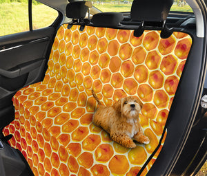 Honey Bee Hive Print Pet Car Back Seat Cover