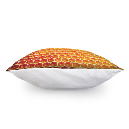 Honey Bee Hive Print Pillow Cover