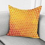 Honey Bee Hive Print Pillow Cover