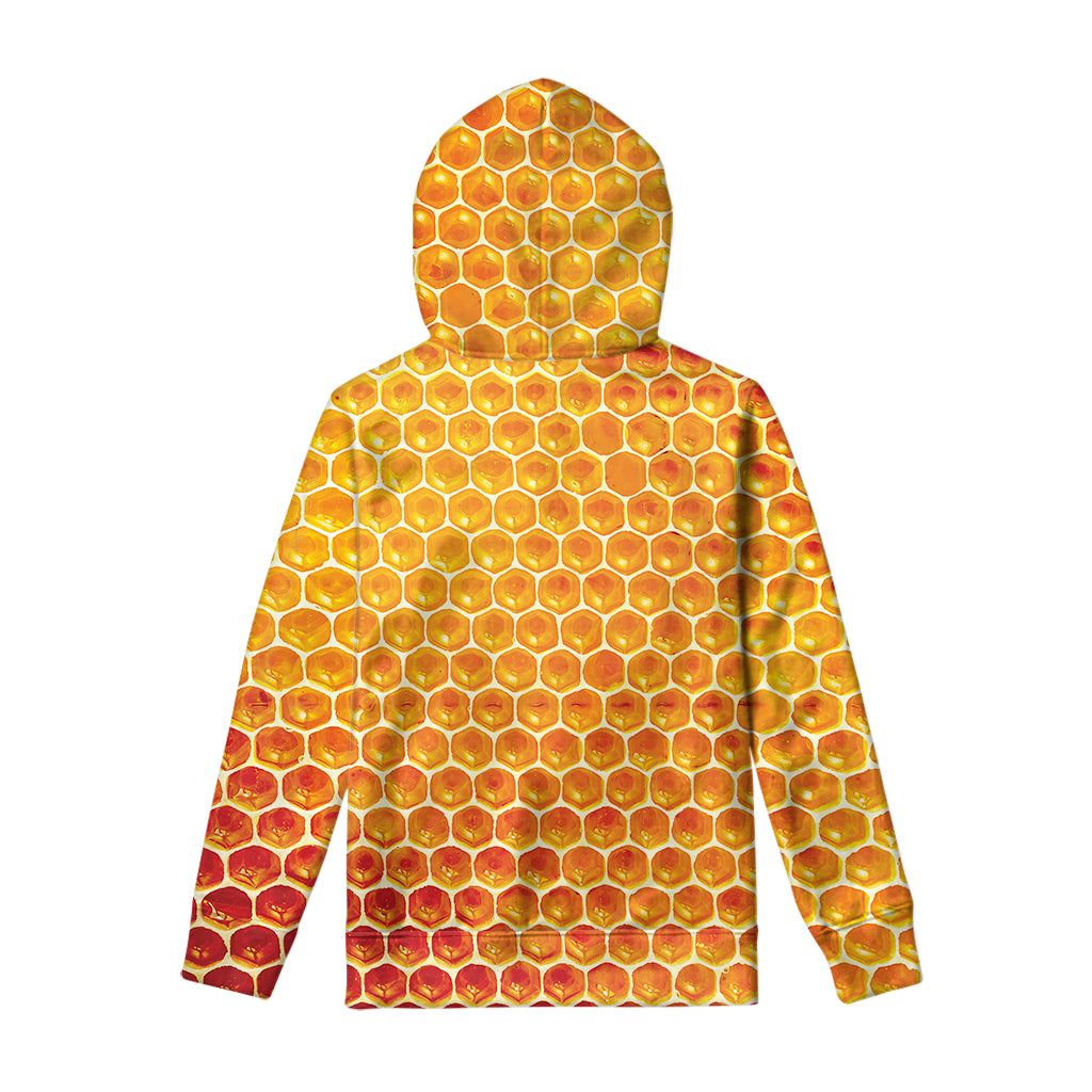 Honey Bee Hive Print Pullover Hoodie