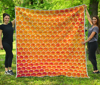 Honey Bee Hive Print Quilt