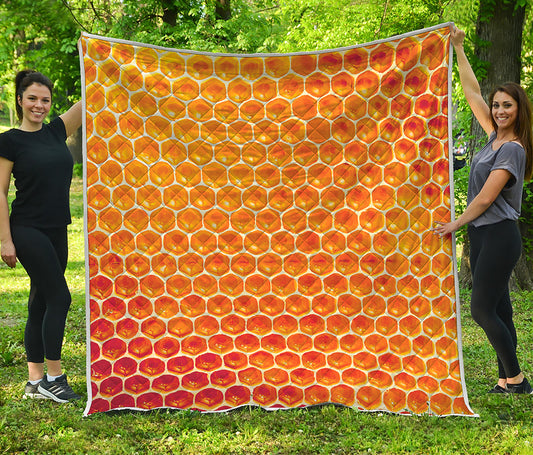 Honey Bee Hive Print Quilt