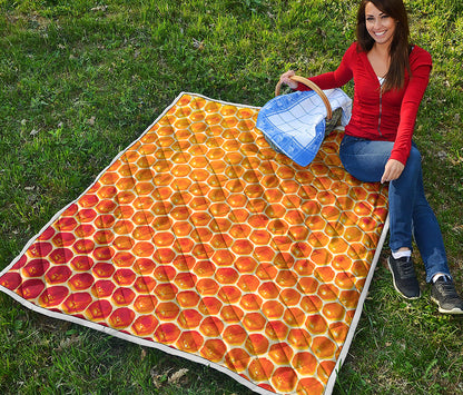 Honey Bee Hive Print Quilt