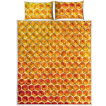 Honey Bee Hive Print Quilt Bed Set