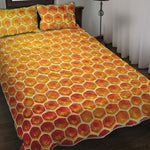 Honey Bee Hive Print Quilt Bed Set