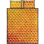 Honey Bee Hive Print Quilt Bed Set