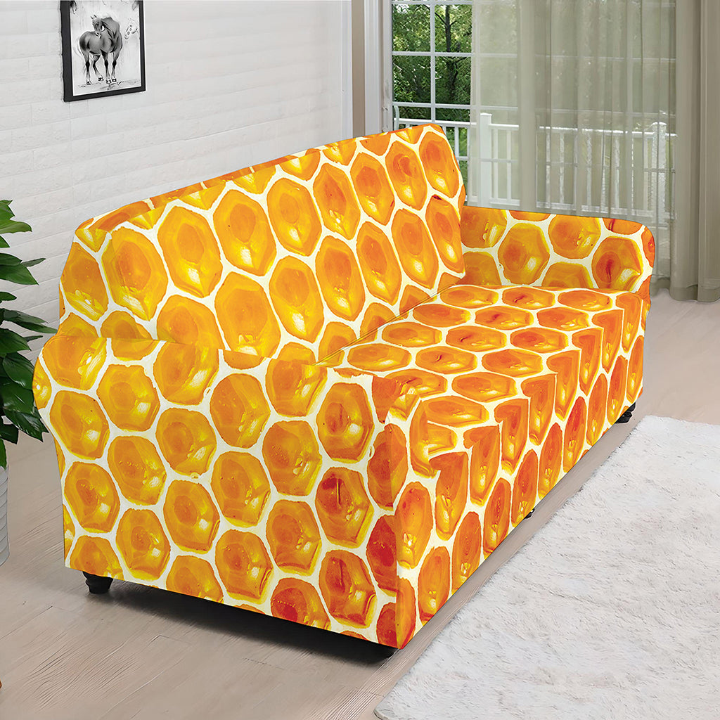 Honey Bee Hive Print Sofa Cover