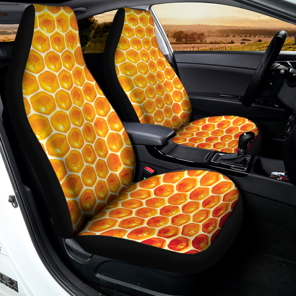 Honey Bee Hive Print Universal Fit Car Seat Covers