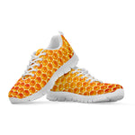 Honey Bee Hive Print White Sneakers