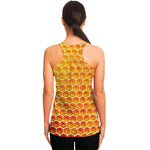 Honey Bee Hive Print Women's Racerback Tank Top