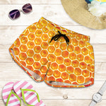 Honey Bee Hive Print Women's Shorts