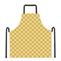 Honey Yellow And White Gingham Print Apron