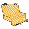 Honey Yellow And White Gingham Print Pet Car Back Seat Cover