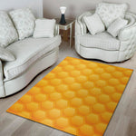 Honeycomb Pattern Print Area Rug