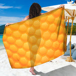 Honeycomb Pattern Print Beach Sarong Wrap