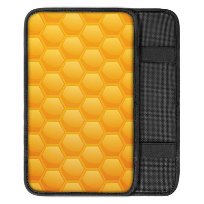 Honeycomb Pattern Print Car Center Console Cover