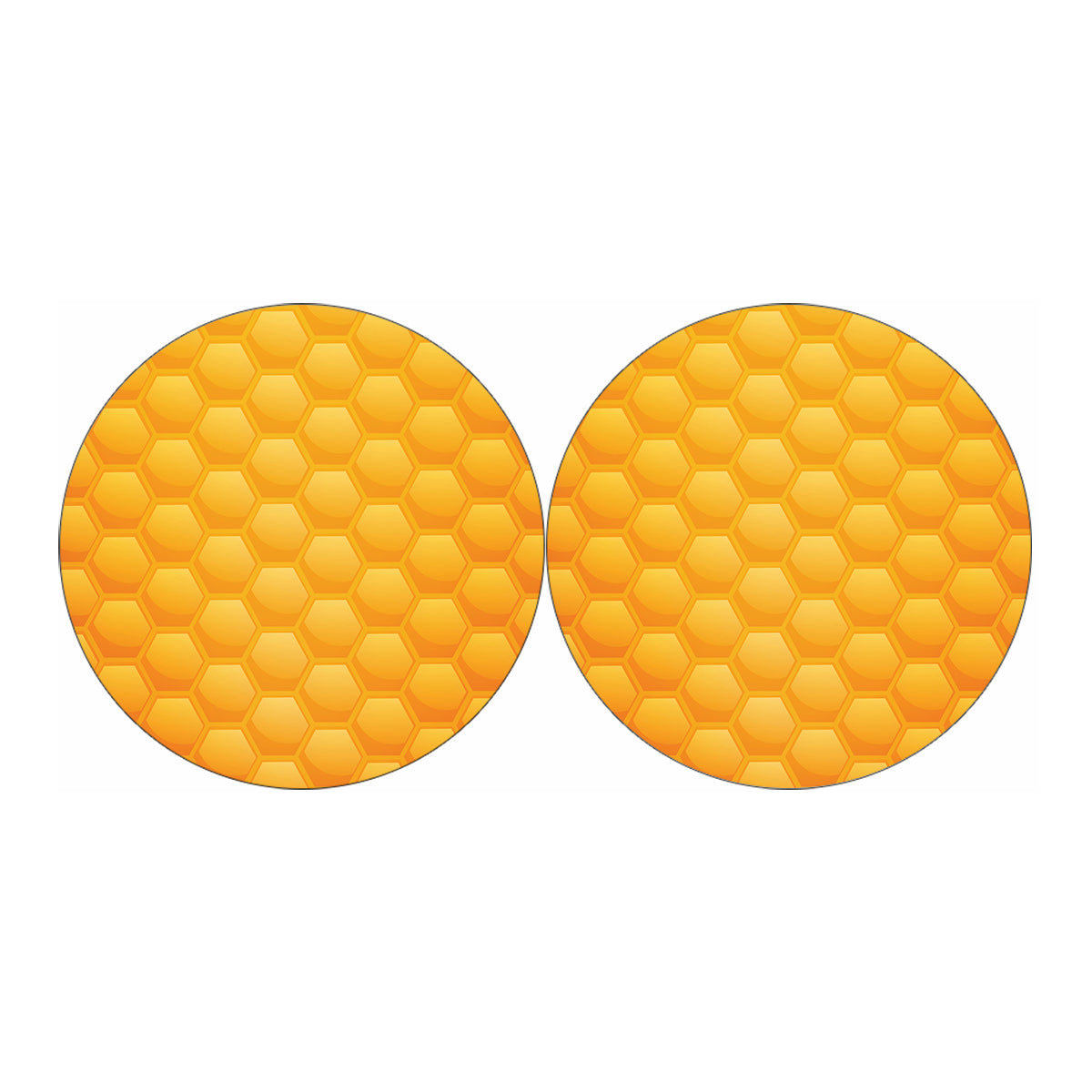 Honeycomb Pattern Print Car Coasters