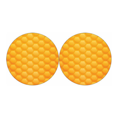Honeycomb Pattern Print Car Coasters