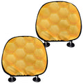 Honeycomb Pattern Print Car Headrest Covers