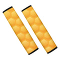 Honeycomb Pattern Print Car Seat Belt Covers
