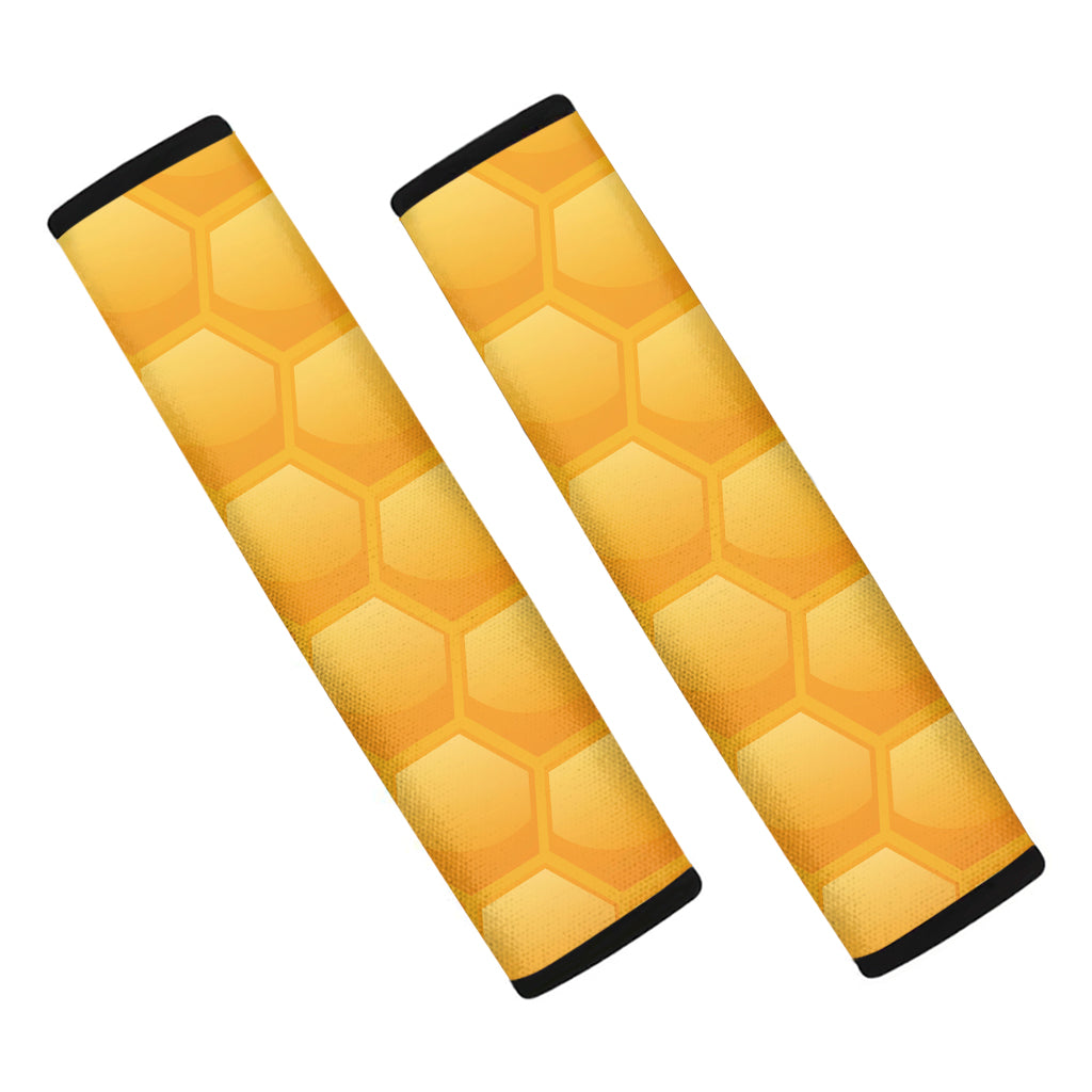 Honeycomb Pattern Print Car Seat Belt Covers