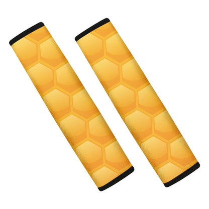 Honeycomb Pattern Print Car Seat Belt Covers