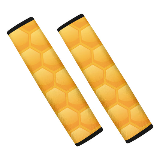 Honeycomb Pattern Print Car Seat Belt Covers